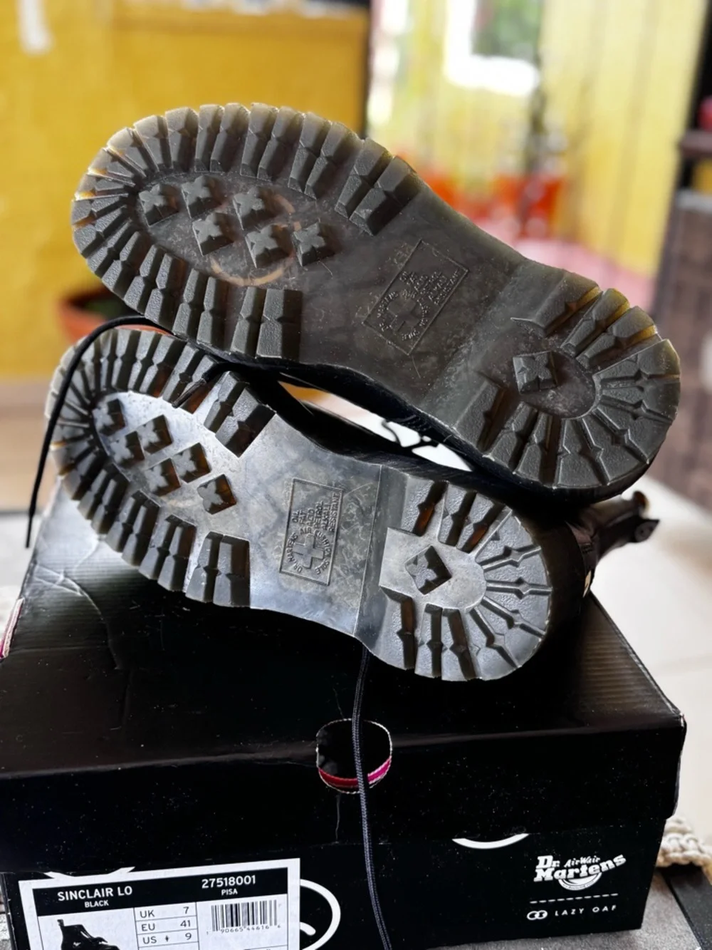 Rare! Dr. Martens + Lazy Oaf Sinclair Black Leather Platform Boots - Picture 4 of 9